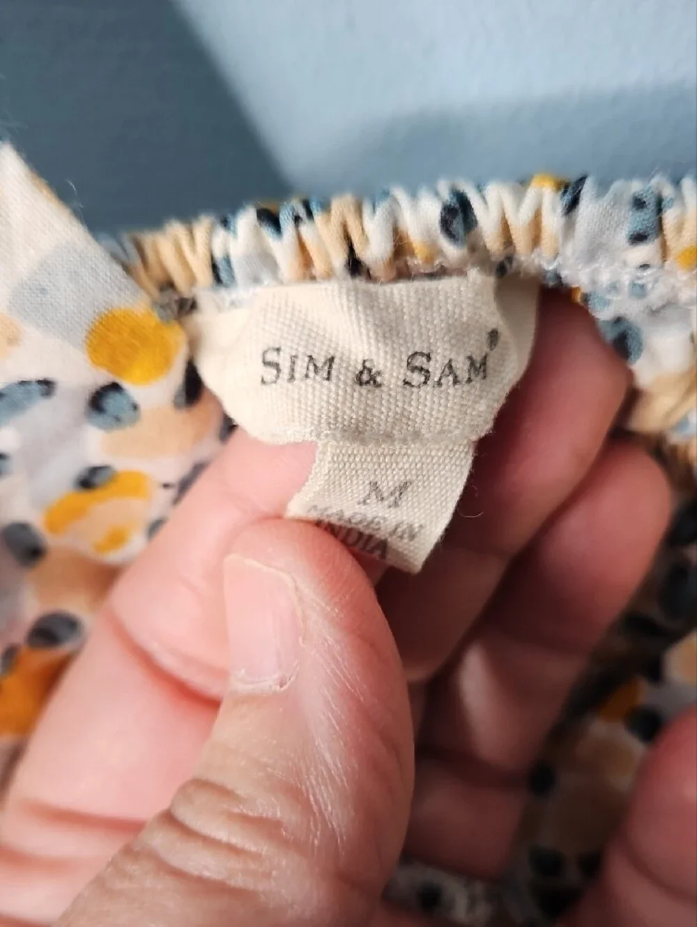 Sim & Sam Yellow Floral Smocked Peplum Cami Top Med - Picture 4 of 7
